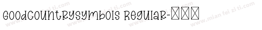 GoodCountrySymbols Regular字体转换